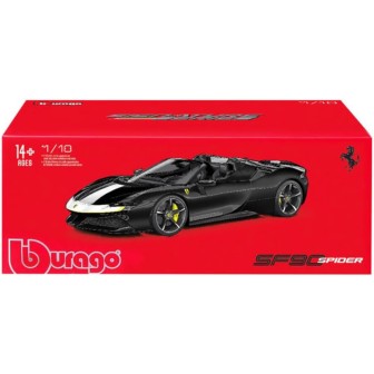 FERRARI SF90 STRADALE SPIDER ASSETTO FIORANO 2019 NEGRO BURAGO 16910 ESCALA 1/18