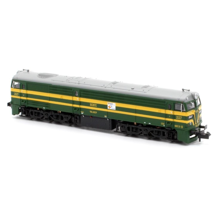 LOCOMOTORA 2127 VERDE/AMARILLO RENFE MUNDIAL 82 MFTRAIN N13231 ESCALA N