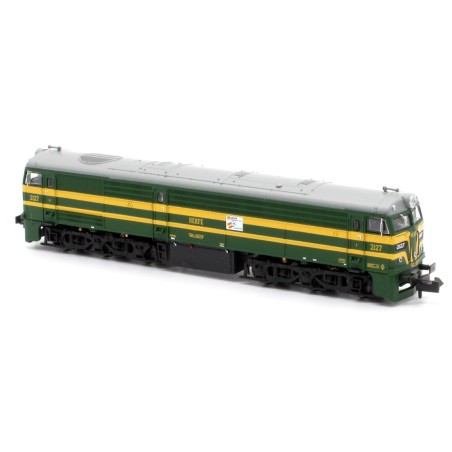 LOCOMOTORA 2127 VERDE/AMARILLO RENFE MUNDIAL 82 CON SONIDO MFTRAIN N13231DS ESCALA N