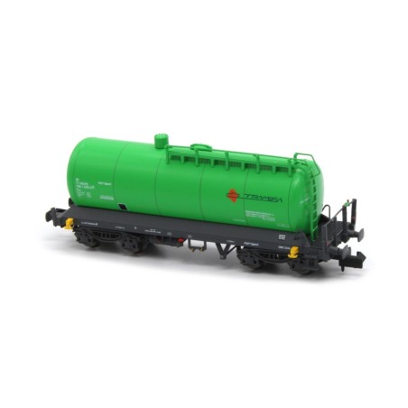 VAGÓN CISTERNA TRAMESA VERDE MFTRAIN N35018 ESCALA N