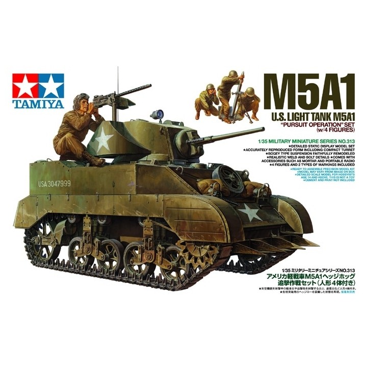 TANQUE LIGERO US M5A1 TAMIYA 35313 ESCALA 1/35