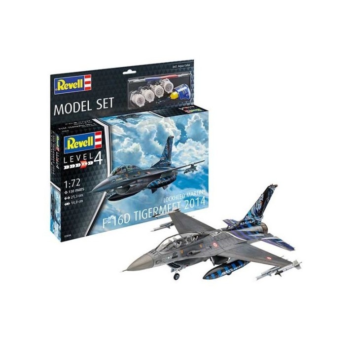 KIT CON PINTURAS F-16D TIGERMEET 2014 REVELL 63844 ESCALA 1/72