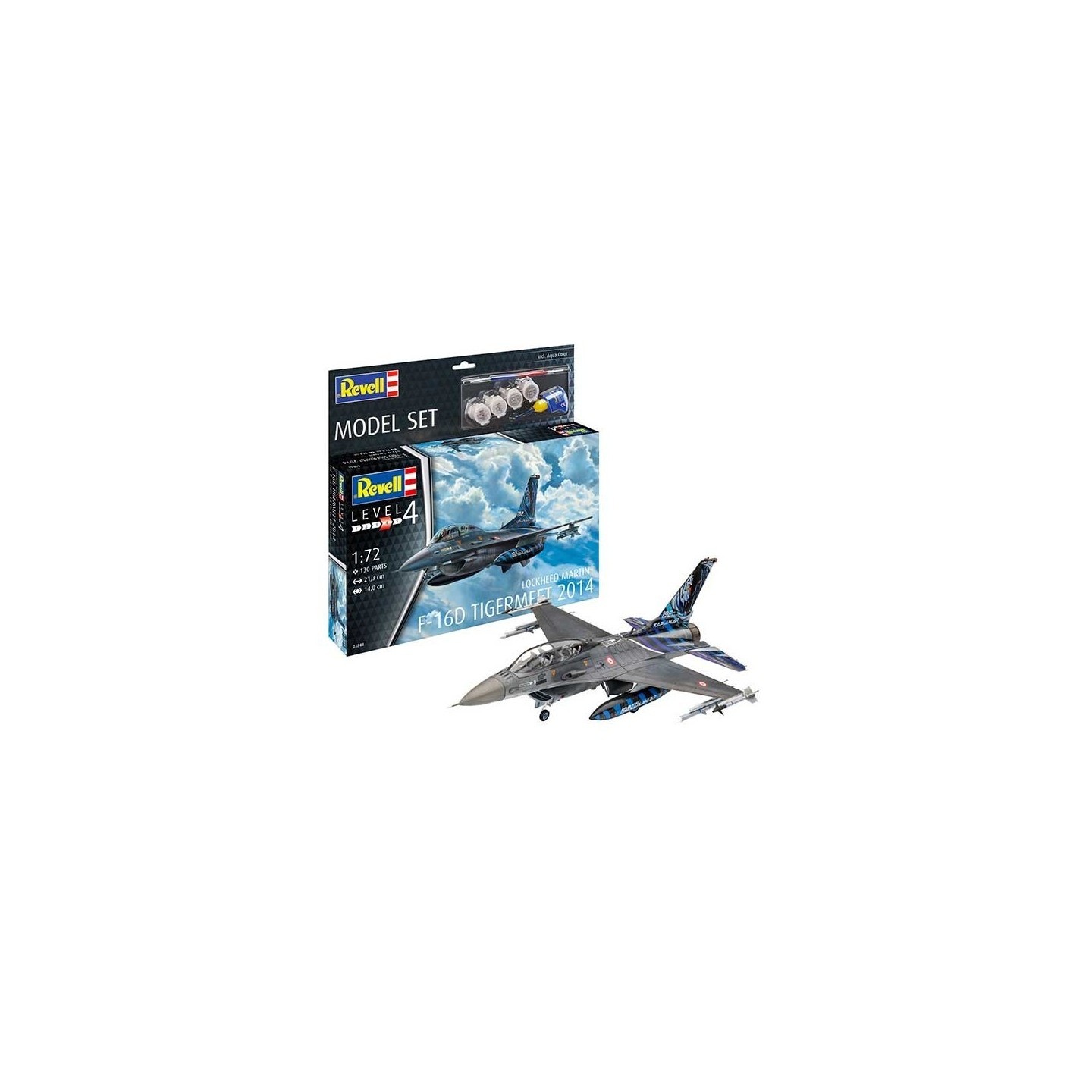 KIT CON PINTURAS F-16D TIGERMEET 2014 REVELL 63844 ESCALA 1/72