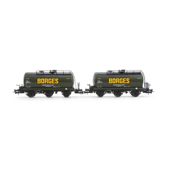 SET 2 VAGONES CISTERNA BORGES" RENFE ELECTROTREN HE6052 ESCALA H0"