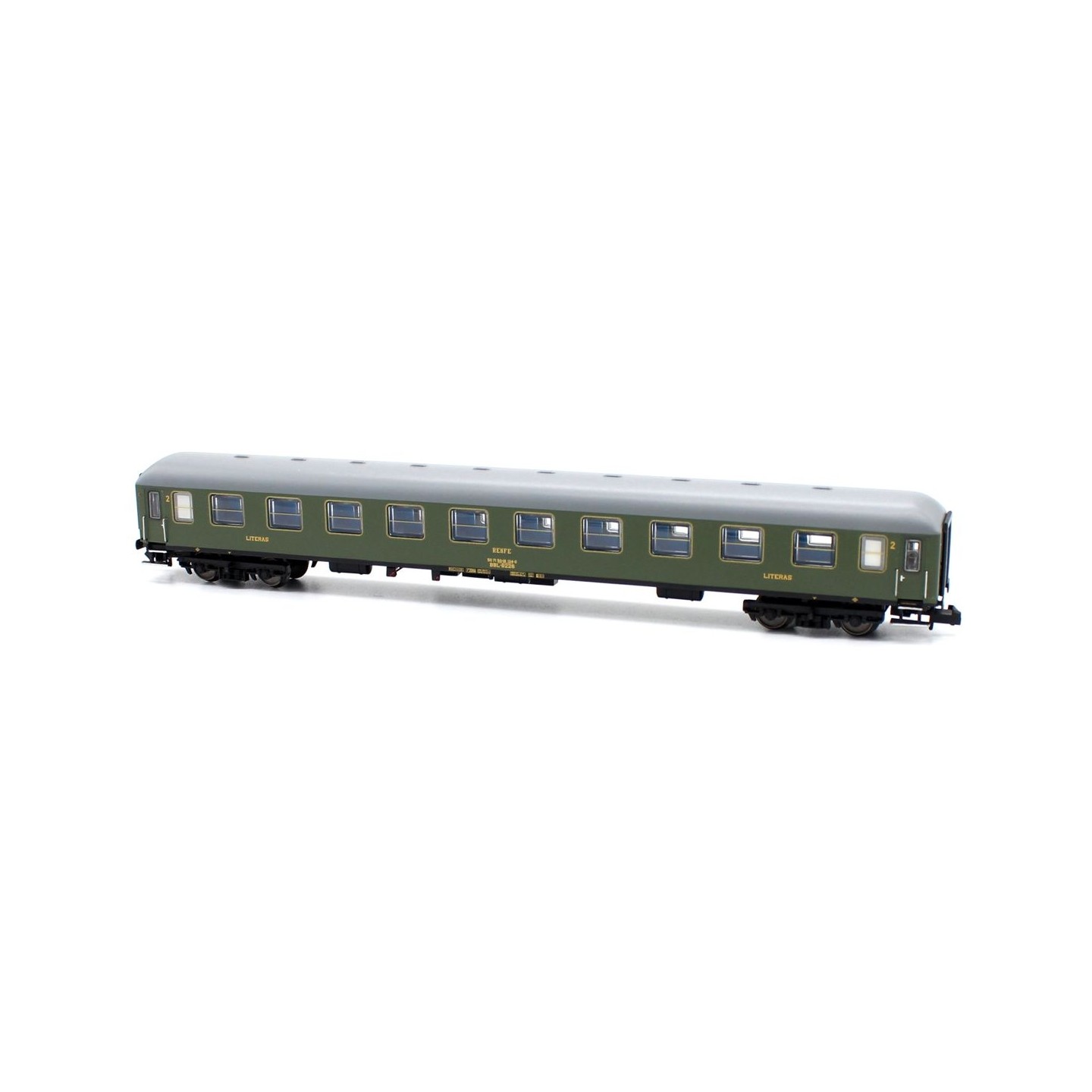 COCHE LITERAS BBL-8100 VERDE UIC RENFE MFTRAIN N50842 ESCALA N