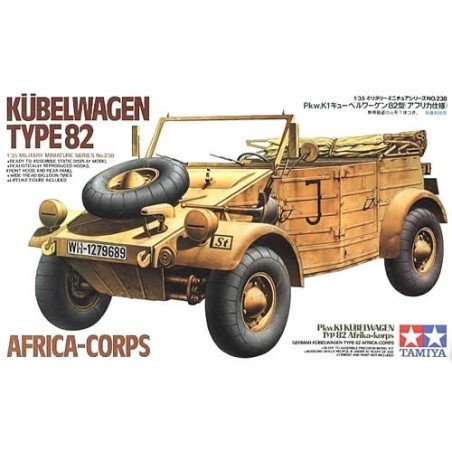VEHICULO DE TRANSPORTE ALEMÁN KUBELWAGEN TYPE 82 TAMIYA 35238 ESCALA 1/35