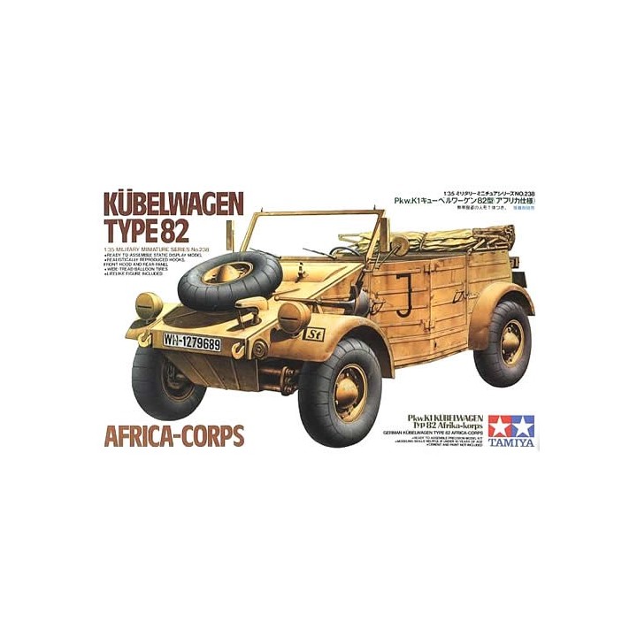 VEHICULO DE TRANSPORTE ALEMÁN KUBELWAGEN TYPE 82 TAMIYA 35238 ESCALA 1/35