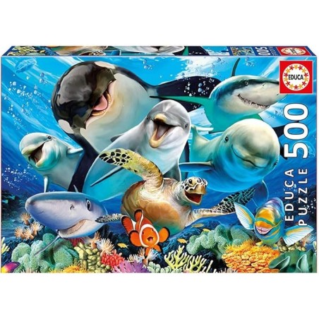 PUZZLE SELFIE BAJO EL AGUA 500 PIEZAS EDUCA 17647