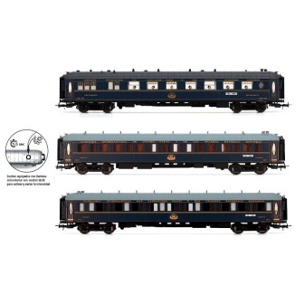 SET 3 COCHES SUD-EXPRESO CIWL CON ILUMINACIÓN ILTERIOR ELECTROTREN HE4028 ESCALA H0