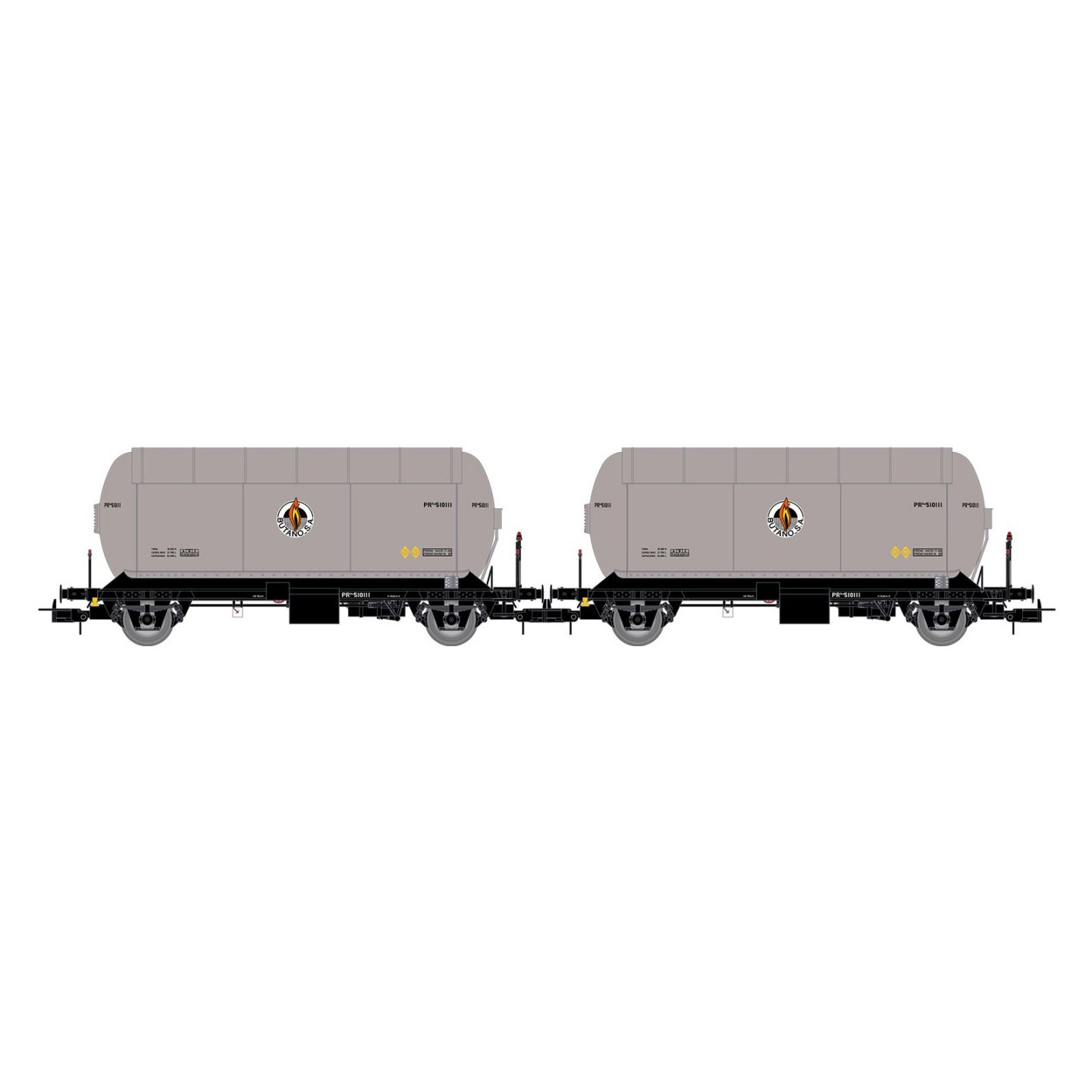 SET 2 CISTERNAS DE GAS PR BUTANO S.A." ELECTROTREN HE6073 ESCALA H0"