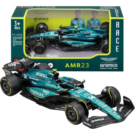 F1 FERNANDO ALONSO ASTON MARTIN 2023 BURAGO 38090 ESCALA 1/43