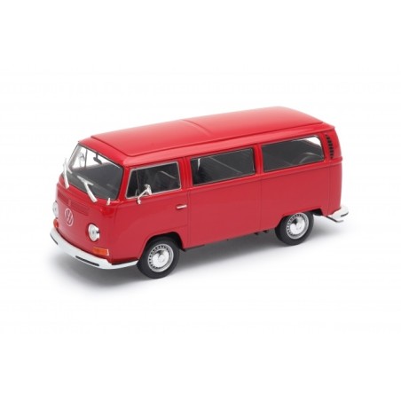 VOLKSWAGEN BUS T2 ROJO WELLY 22472 ESCALA 1/24