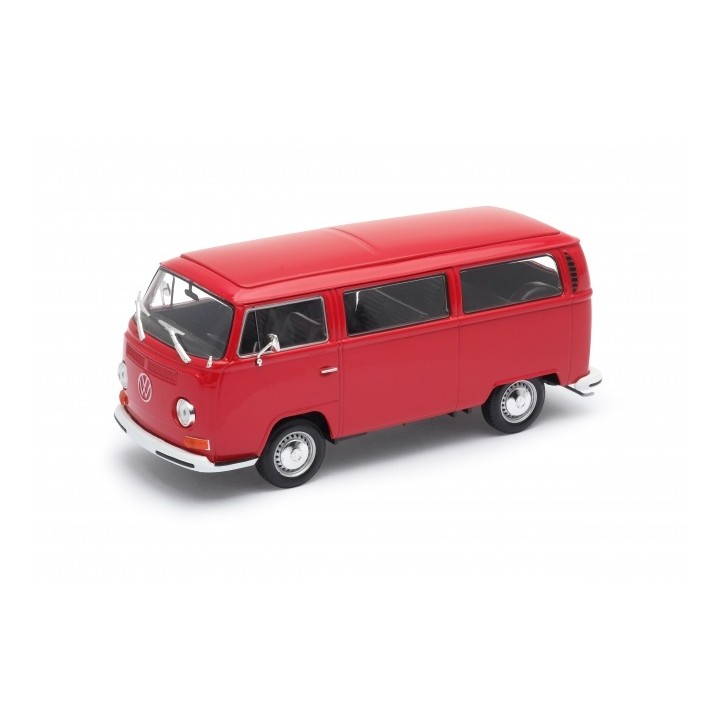 VOLKSWAGEN BUS T2 ROJO WELLY 22472 ESCALA 1/24