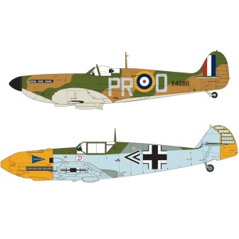 SPITFIRE MKIa Y MESSERSCHMITT BF109E AIRFIX 1/72