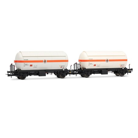 SET 2 VAGONES CISTERNA GAS BUTANO S.A." RENFE ELECTROTREN HE6072 ESCALA H0"
