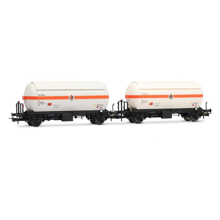 SET 2 VAGONES CISTERNA GAS BUTANO S.A." RENFE ELECTROTREN HE6072 ESCALA H0"