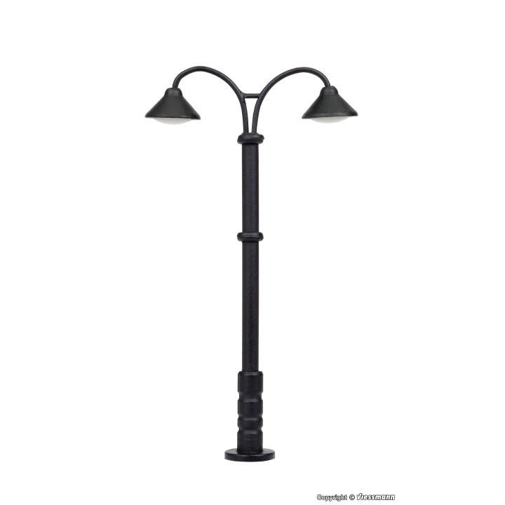 FAROLA DOBLE DE ANDEN 4,1cm LED BLANCO CÁLIDO VIESSMANN 6409 ESCALA N