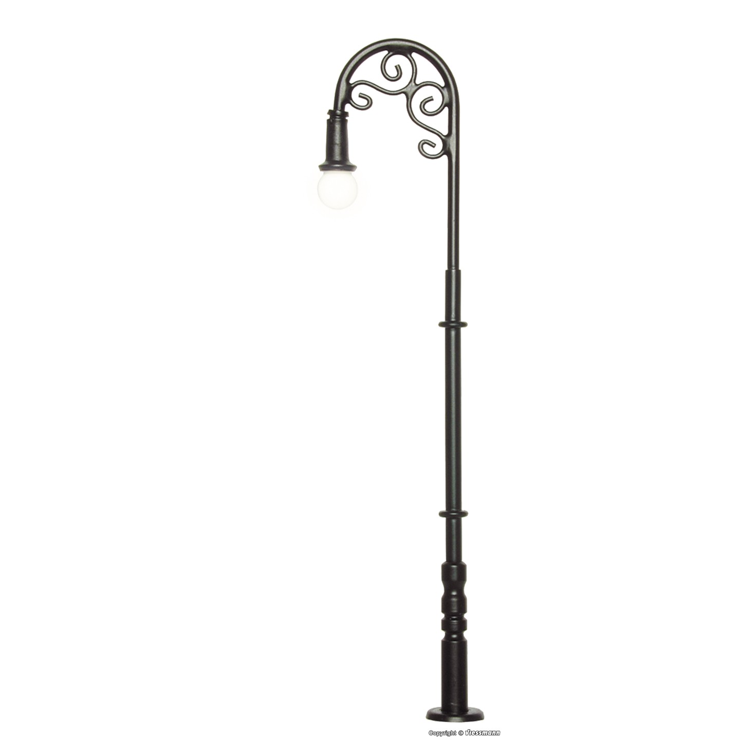 FAROLA DE PARQUE 10,2cm LED BLANCO CÁLIDO VIESSMANN 6030 ESCALA H0