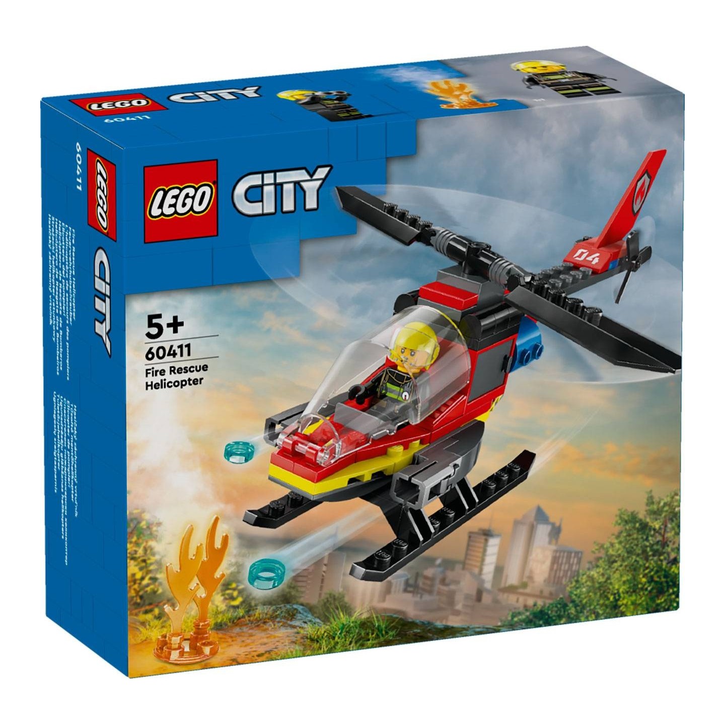 HELICOPTERO DE RESCATE DE BOMBEROS LEGO 60411