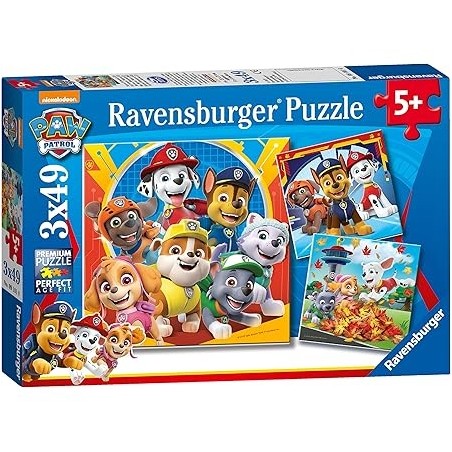 PAW PATROL PUZLE 3X49 RAVENSBURGUER 05048