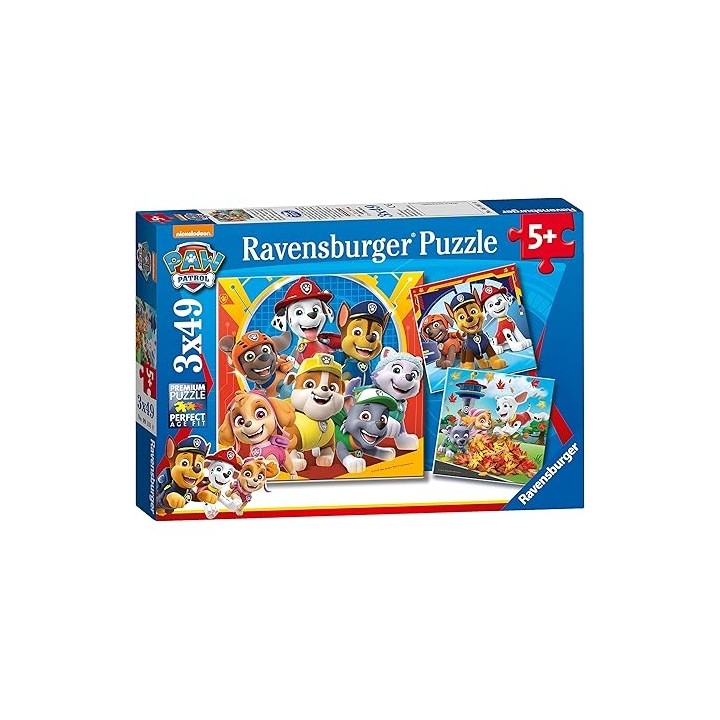 PAW PATROL PUZLE 3X49 RAVENSBURGUER 05048