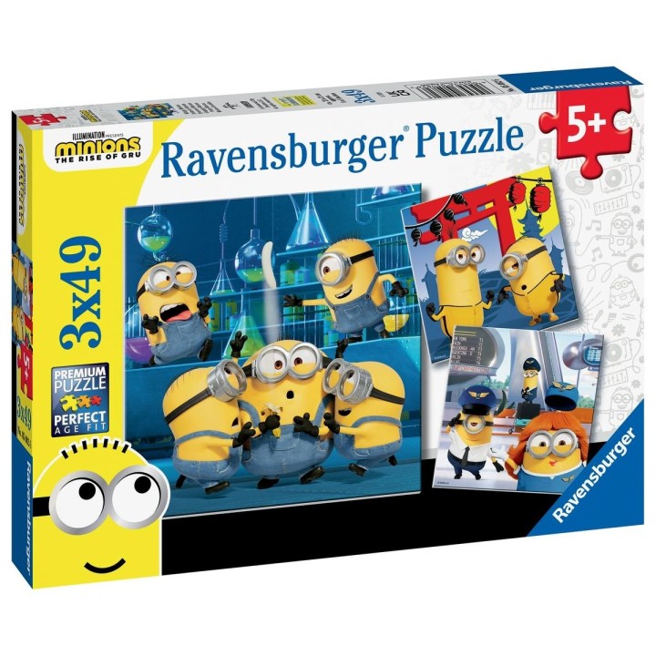 FUNNY MINIONS PUZLE 3X49 RAVENSBURGUER 05082