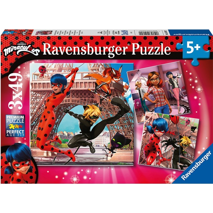 MIRACULOUS PUZLE 3X49 RAVENBURGUER 05189