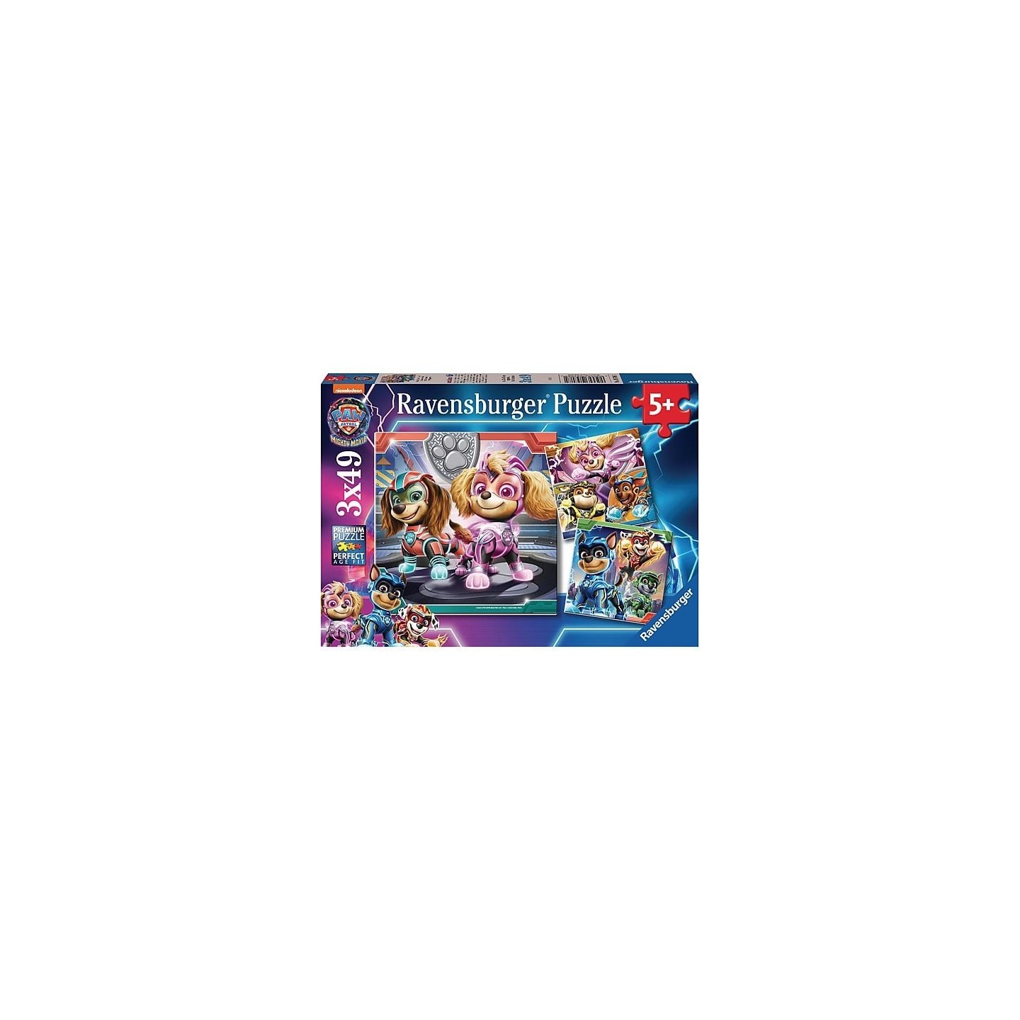 PAW PATROL THE MIGHTY PUZLE 3X49 RAVENSBURGUER 05708