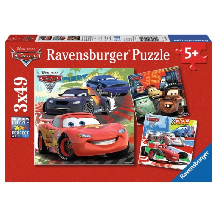 CARS 2 PUZLE 3X49 RAVENSBURGUER 09281