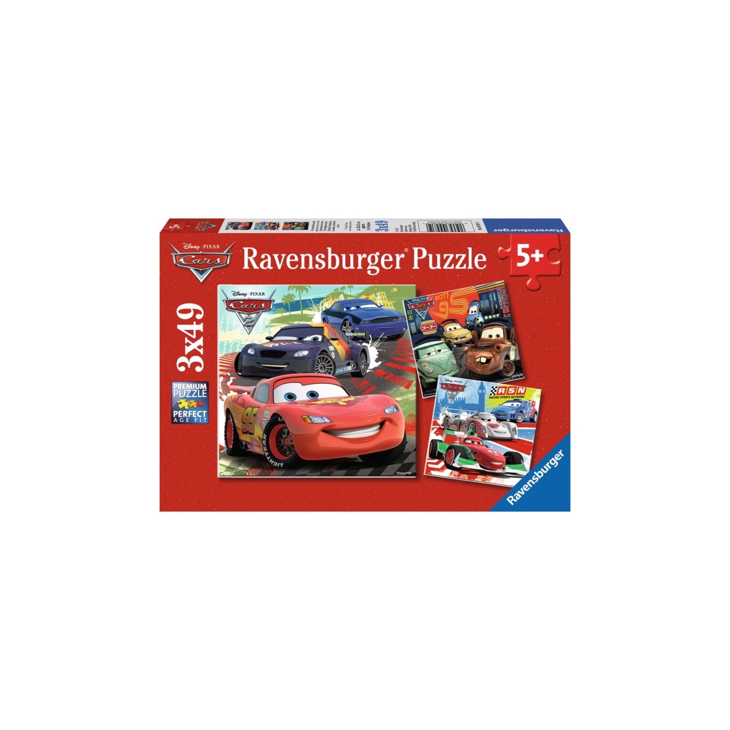 CARS 2 PUZLE 3X49 RAVENSBURGUER 09281