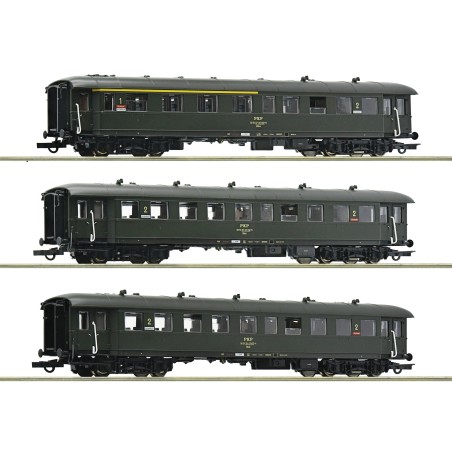 SET 3 COCHES PASAJEROS PKP ROCO 6200058 ESCALA H0