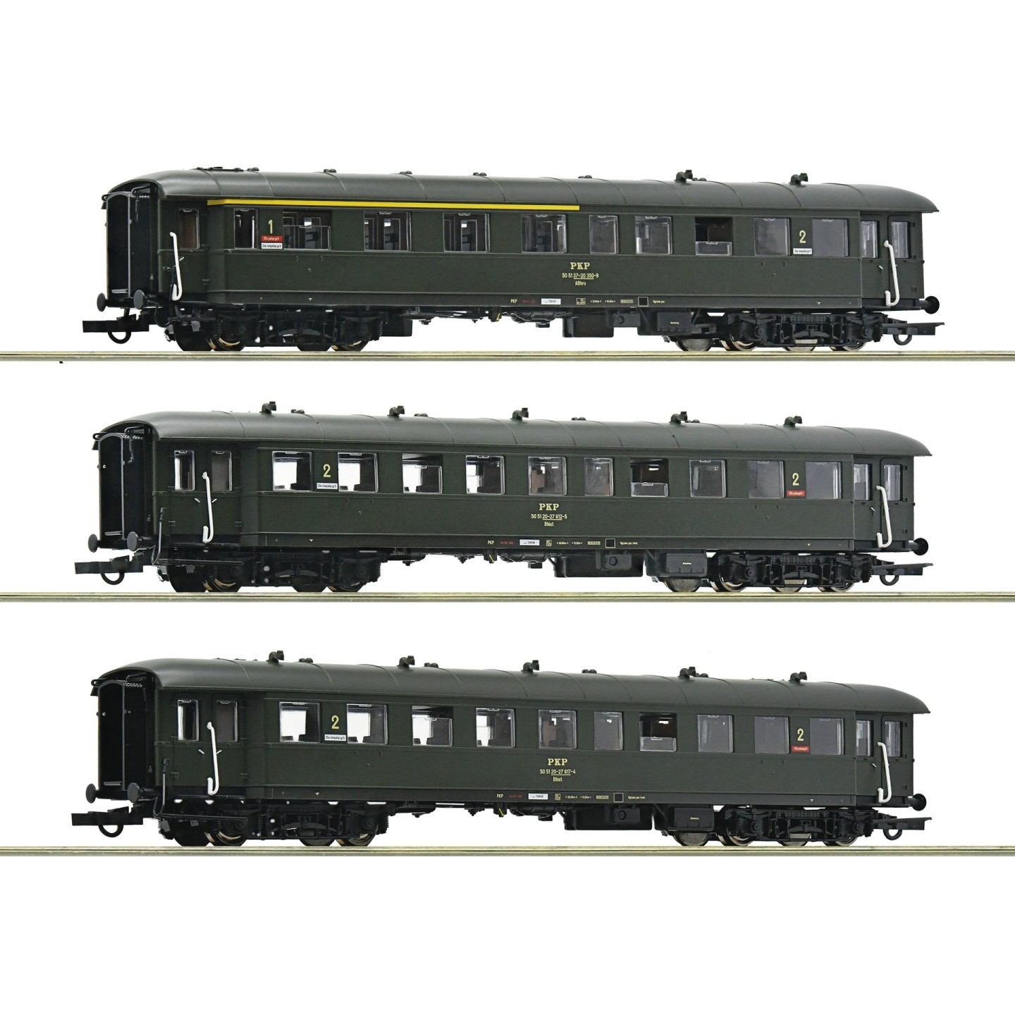 SET 3 COCHES PASAJEROS PKP ROCO 6200058 ESCALA H0