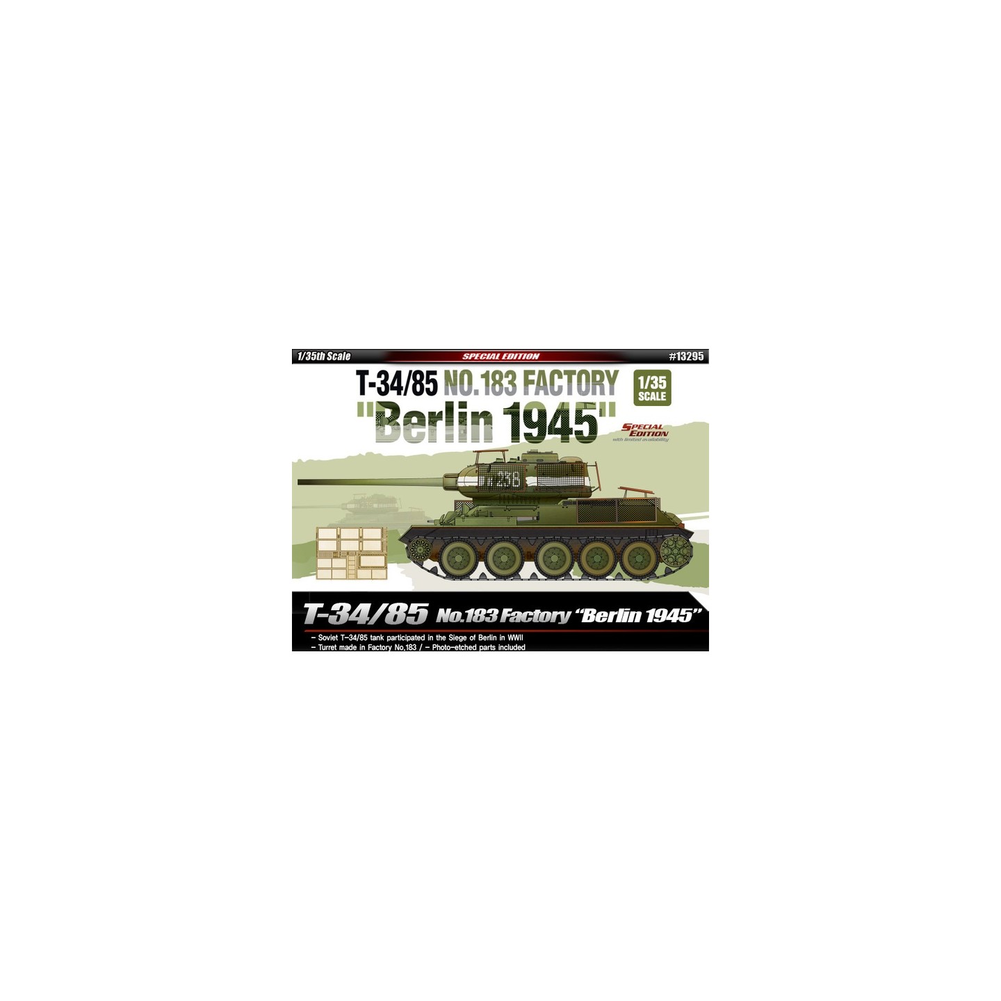 T-34/85 BERLIN 1945 ACADEMY 13295 ESCALA 1/35