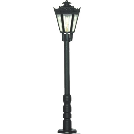 FAROLA DE PARQUE CLASICA CON CRISTAL 5,6cm LED BLANCO CÁLIDO VIESSMANN 6071 ESCALA H0