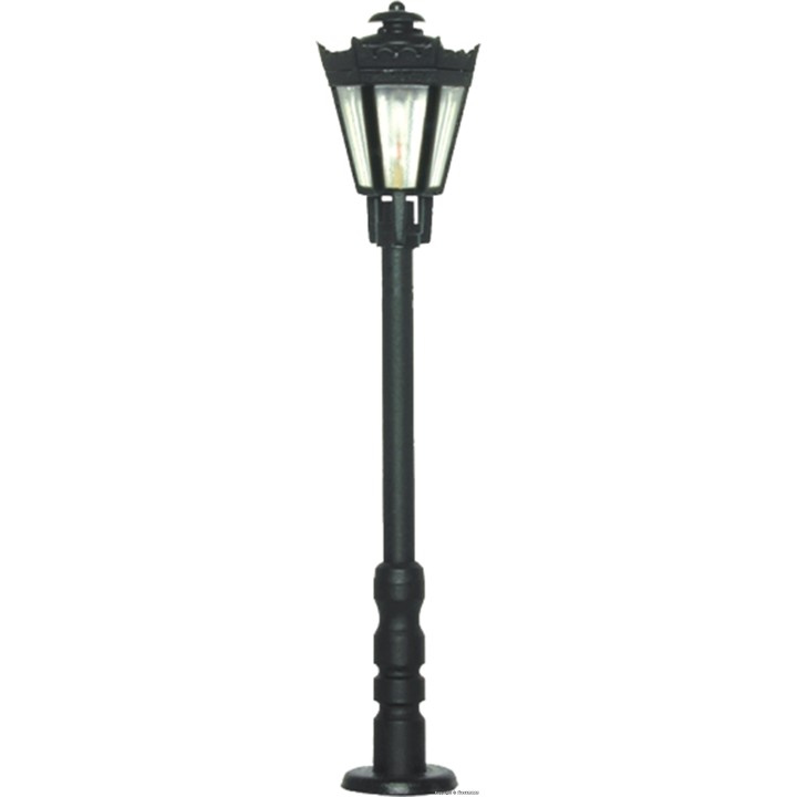 FAROLA DE PARQUE CLASICA CON CRISTAL 5,6cm LED BLANCO CÁLIDO VIESSMANN 6071 ESCALA H0