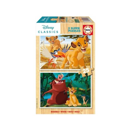 EL REY LEON 2X25 PIEZAS MADERA EDUCA 19960