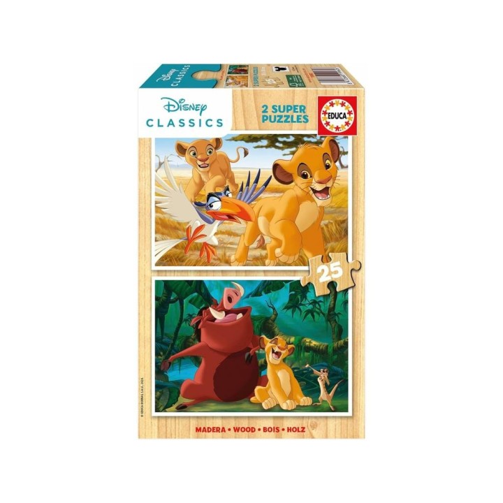 EL REY LEON 2X25 PIEZAS MADERA EDUCA 19960