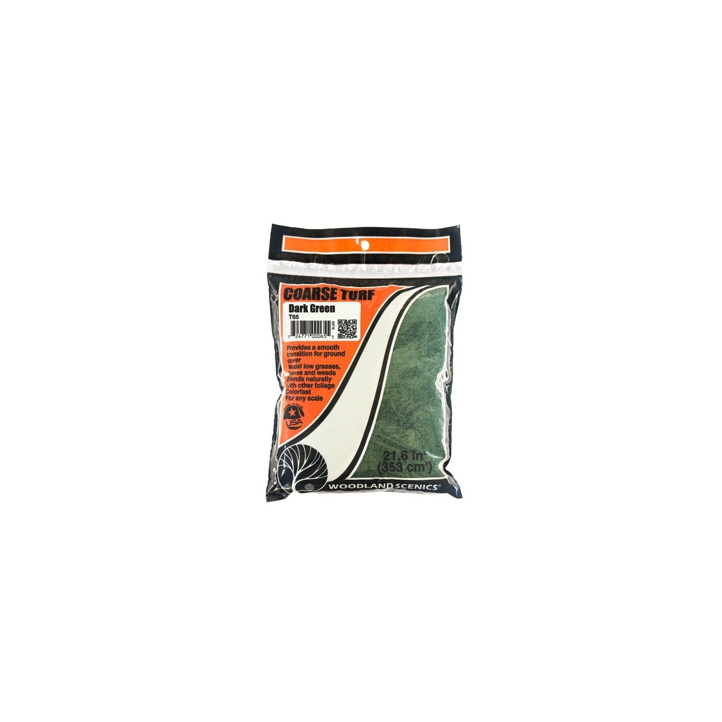 CESPED GRUESO VERDE OSCURO WOODLAND SCEENICS T65