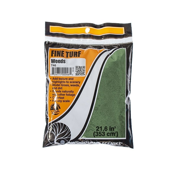 CESPED FINO VERDE OSCURO WOODLAND SCEENICS T46