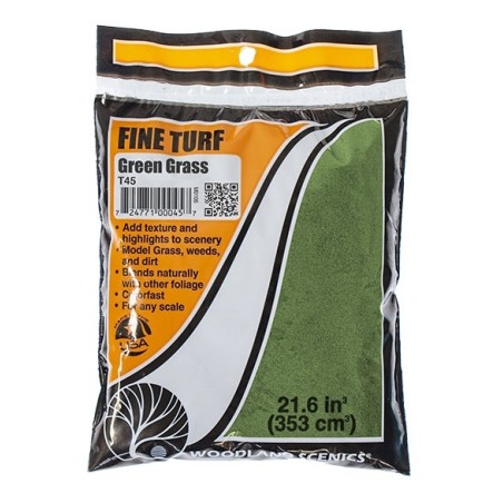 CESPED FINO VERDE CLARO WOODLAND SCEENICS T45