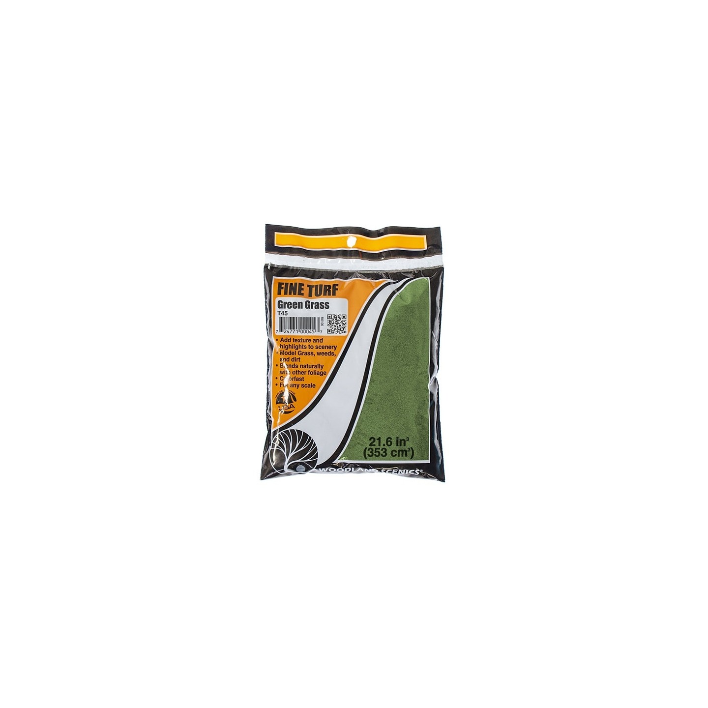 CESPED FINO VERDE CLARO WOODLAND SCEENICS T45