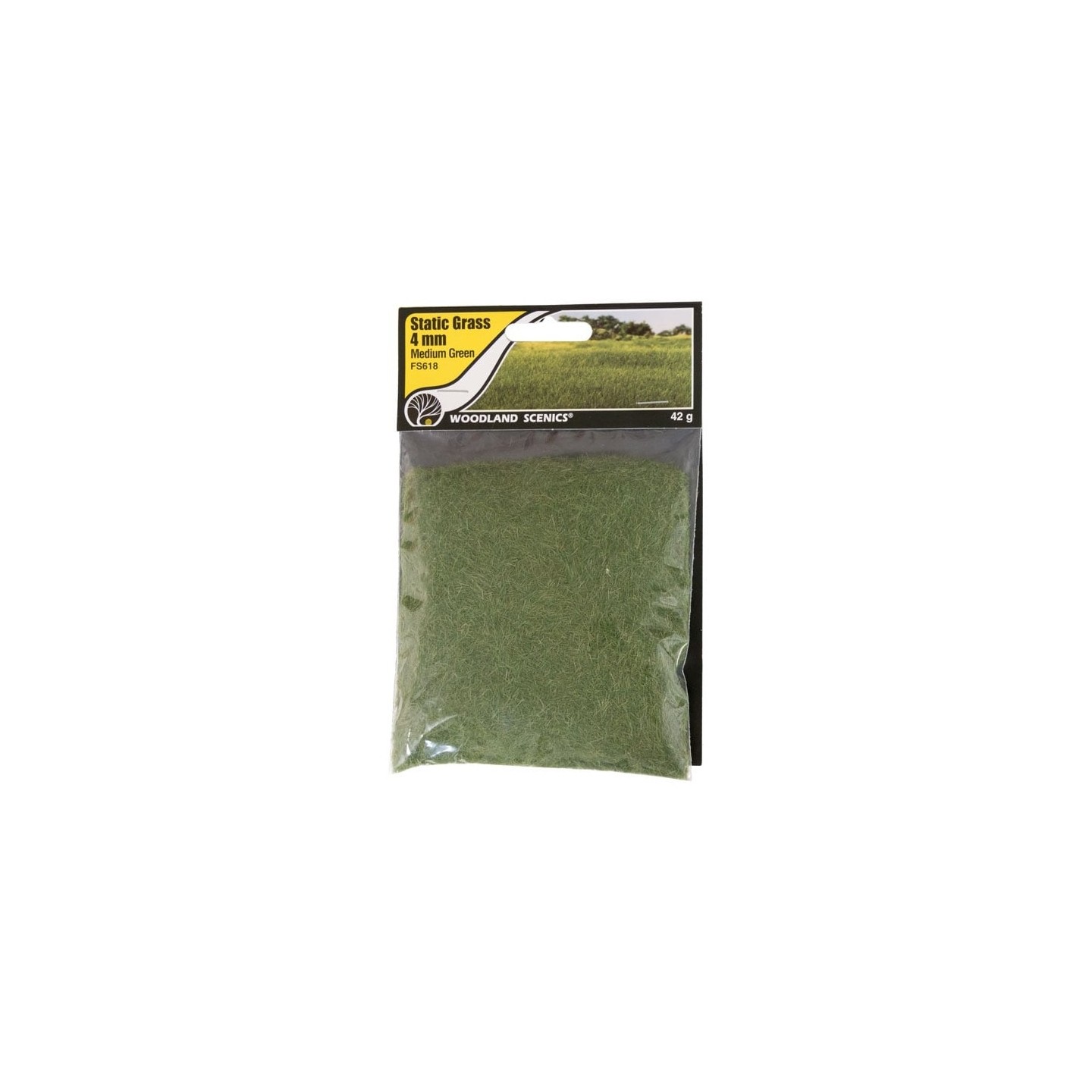CESPED ELECTROESTÁTICO 4 mm VERDE MEDIO WOODLAND SCEENICS FS618