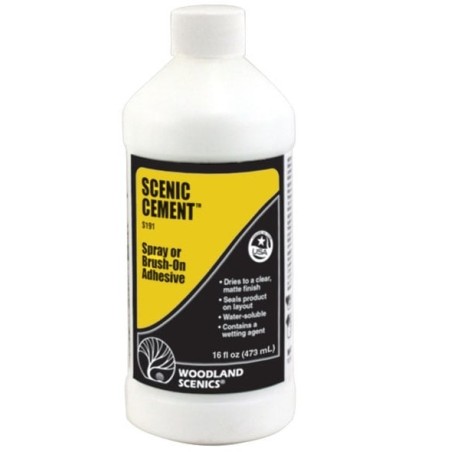 PEGAMENTO PARA BALASTO Y DECORACIÓN SCENIC CEMENT, WOODLAND SCENICS S191