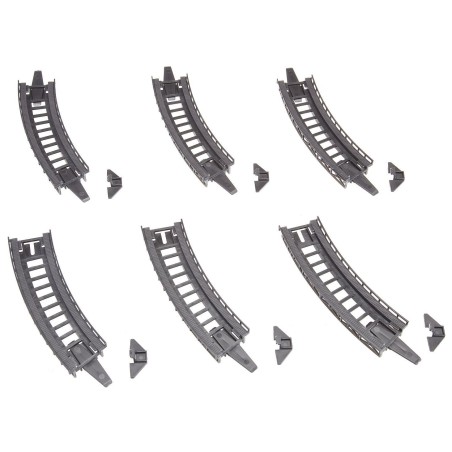 6 TRAMOS DE CURVAS R2 30º PARA RAMPAS FALLER 222543 ESCALA N