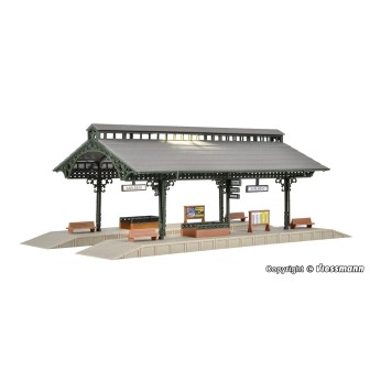 ANDEN CUBIERTO DOBLE CON LUZ LED 18,4 cm VOLLMER 47530 ESCALA N