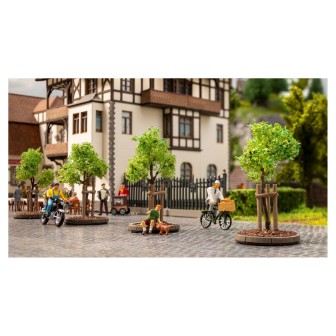 6 ARBOLES CON APOYO 40mm NOCH H0