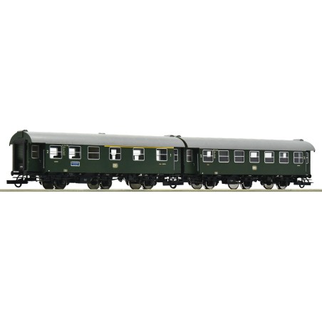 SET 2 COCHES DE PASAJEROS 1ª/2ª Y 2ª CLASE DB ROCO 6200038 ESCALA H0