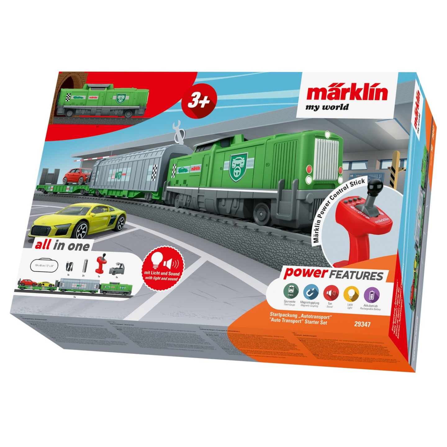 SET DE INICIACIÓN TRANSPORTE DE AUTOMOVILES" MARKLIN MY WORLD 29347"