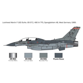 KIT CON PINTURAS F-16 C/D NIGTH FALCON ITALERI 72009 ESCALA 1/72