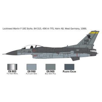 KIT CON PINTURAS F-16 C/D NIGTH FALCON ITALERI 72009 ESCALA 1/72